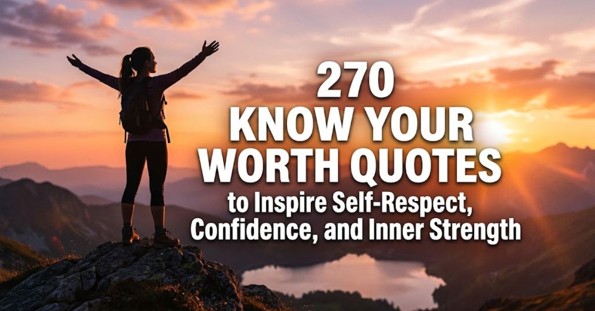 Know Your Worth Quotes